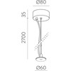 Linijinės sistemos PIPE pakabinimo rinkinys su užmaitinimu, juodas, K1002040N