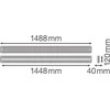 Pakabinamas šviestuvas Ledvance Linijinis šviestuvas IndiviLED© DIRECT 1500 25 W 3000 K