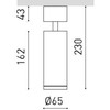 Lubinis šviestuvas 10,3W LED paviršinis šviestuvas FIT 65, baltas, 3000K, 36º