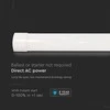 Lubinis šviestuvas V-tac 10W LED linijinis šviestuvas, 30cm, baltas, 6500K