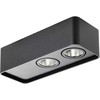 Lubinis šviestuvas 10W LED paviršinis šviestuvas YUKI, matinės juodos sp., 2700K, dimeriuojamas, 01-4233