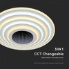 Lubinis šviestuvas V-tac 125W LED paviršinis lubų šviestuvas, baltas, 3000/6500K, dimeriuojamas, su nuotolinio valdymo pulteliu