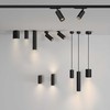 Lubinis šviestuvas 12W LED paviršinis akcentinis šviestuvas PIPE, juodas, 3000K, dimeriuojamas, F3986000NDT