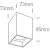 Lubinis šviestuvas 12W LED paviršinis šviestuvas, baltas, 3000K, 12112ZA/W/W