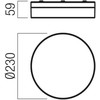 12W LED paviršinis šviestuvas FRISBI, matinės juodos sp., 3000/4000K, IP44, 01-3735