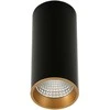 Lubinis šviestuvas 12W LED paviršinis šviestuvas MOLDES BIG, juodos/aukso sp., 3000K