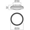12W LED paviršinis šviestuvas ARCA, baltas/dūmų sp., 3000/4000K, IP44, 01-3795