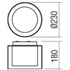 12W LED paviršinis šviestuvas NAJI, chromo sp., 3000/4000K, IP44, 01-3286