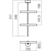 Lubinis šviestuvas 14,6W LED paviršinis šviestuvas PRAXI, juodos/nikelio sp., 2700K, dimeriuojamas, 01-4275