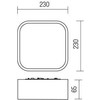 14W LED paviršinis šviestuvas SCREEN IP, chromo sp., 3000K, IP44, 01-1353