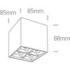 Lubinis šviestuvas 15W LED paviršinis šviestuvas, baltas, 3000K, 12406B/W/W