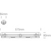 15W LED T8 šviestuvas, pilkas, 4000K, 38118M/C