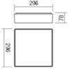 16W LED paviršinis lauko šviestuvas MARINA, tamsiai pilkas, 3000K, IP65, 90158