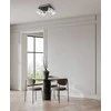 16W LED paviršinis šviestuvas ORELLA, juodos/aukso sp./skaidrus, 3000K