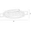 Lubinis šviestuvas Italux 16W LED paviršinis šviestuvas NATANO, juodas, 3000K