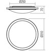 17,5W LED plafonas FIZZ, baltas/chromo sp., 4000K, IP44