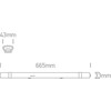 18W LED linijinis šviestuvas, baltas, 4000K, 38118LC/C