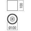 Lubinis šviestuvas 18W LED paviršinis šviestuvas XCORE, baltas, 4000K, IP40