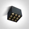 Lubinis šviestuvas 20W LED paviršinis šviestuvas, juodas, 3000K, 12906C/B/W