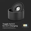 Lubinis šviestuvas V-tac 20W LED paviršinis šviestuvas, juodas, 3000-6400K