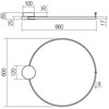 Lubinis šviestuvas 20W LED paviršinis šviestuvas ATOM, juodos/žalvario sp., 3000K