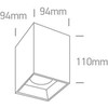 Lubinis šviestuvas 20W LED paviršinis šviestuvas, juodas, 3000K, 12120ZA/B/W
