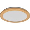 Lubinis šviestuvas 22W LED paviršinis vonios šviestuvas ORBIS DISC, medienos sp., 3000/4000K, IP44