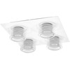 Lubinis šviestuvas 22W LED paviršinis vonios šviestuvas ORBIS FLAME, baltas, 3000/4000K, IP44