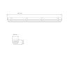22W LED šviestuvas WARS 1x60 SA-3W 3H AT 4000K