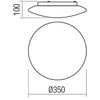 23W LED paviršinis šviestuvas ANTIBA, baltas, 3000K, IP44, 01-2989