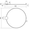 Lubinis šviestuvas 23W LED paviršinis šviestuvas ATOM, juodos/žalvario sp., 3000K