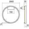 Lubinis šviestuvas 24W LED paviršinis šviestuvas FEBE, baltas, 3000K, dimeriuojamas, 01-2815