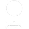 24W LED paviršinis šviestuvas SIRIUS, baltas, 3000K, IP54