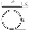 24W LED plafonas MEMO, matinės baltos sp., 3000/4000/6500K, IP54