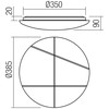Lubinis šviestuvas 24W LED plafonas NELLA, baltas, 3000/4000/6500K