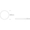 Lubinis šviestuvas 24W LED vidaus plafonas, apvalus, baltas, 2800/3200/4000K, 62006A/W/V