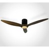 Lubinis šviestuvas 25W ventiliatorius su dimeriuojamu 22W LED šviestuvu, juodas/tamsaus medžio sp., 3000/4000/5500K, 6312DC/B/V
