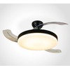 Lubinis šviestuvas 25W ventiliatorius su dimeriuojamu 32W LED šviestuvu, juodas, 3000/4000/5500K, 6300/B/V