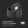Lubinis šviestuvas V-tac 28W LED paviršinis šviestuvas, juodas, 3000-6400K