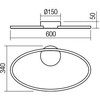 Lubinis šviestuvas 29W LED paviršinis šviestuvas LEO, bronzos sp., 3000/4000K, dimeriuojamas, 01-3297