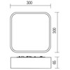 30W LED paviršinis šviestuvas SCREEN IP, chromo sp., 3000K, IP44, 01-1354