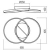 Lubinis šviestuvas 33W LED paviršinis šviestuvas ESPIRAL, baltas, 3000K, dimeriuojamas, 01-2678