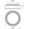 Lubinis šviestuvas 36W LED paviršinis šviestuvas SOLERA, juodos/baltos/dūmų sp., 3000/4000K, 01-3590
