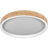 Lubinis šviestuvas 36W LED paviršinis šviestuvas ORBIS MARIANO, baltos/medienos sp., 3000K
