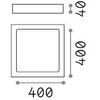 Lubinis šviestuvas 36W LED paviršinis šviestuvas UNIVERSAL SQUARE, baltas, 2700K, 342634
