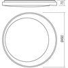 Lubinis šviestuvas 36W LED plafonas PADDY, matinės baltos/aukso sp., 4000K