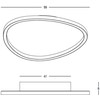Lubinis šviestuvas 39W LED paviršinis šviestuvas, juodas, 3000K, dimeriuojamas, 23208