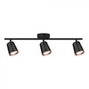 Lubinis šviestuvas V-tac 3x5W LED paviršinis šviestuvas, juodas, 3000K