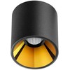 4/6/9W LED paviršinis šviestuvas SHOT LIGHT S, juodos/aukso sp., 3000K
