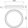 Lubinis šviestuvas 40W LED paviršinis šviestuvas ICONIC, baltas, 3000/4000K, dimeriuojamas, 01-3905
